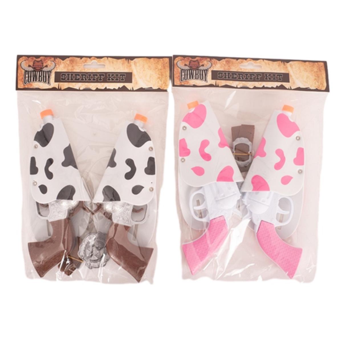 Pink & Brown Gun & Holster Set 2Assorted