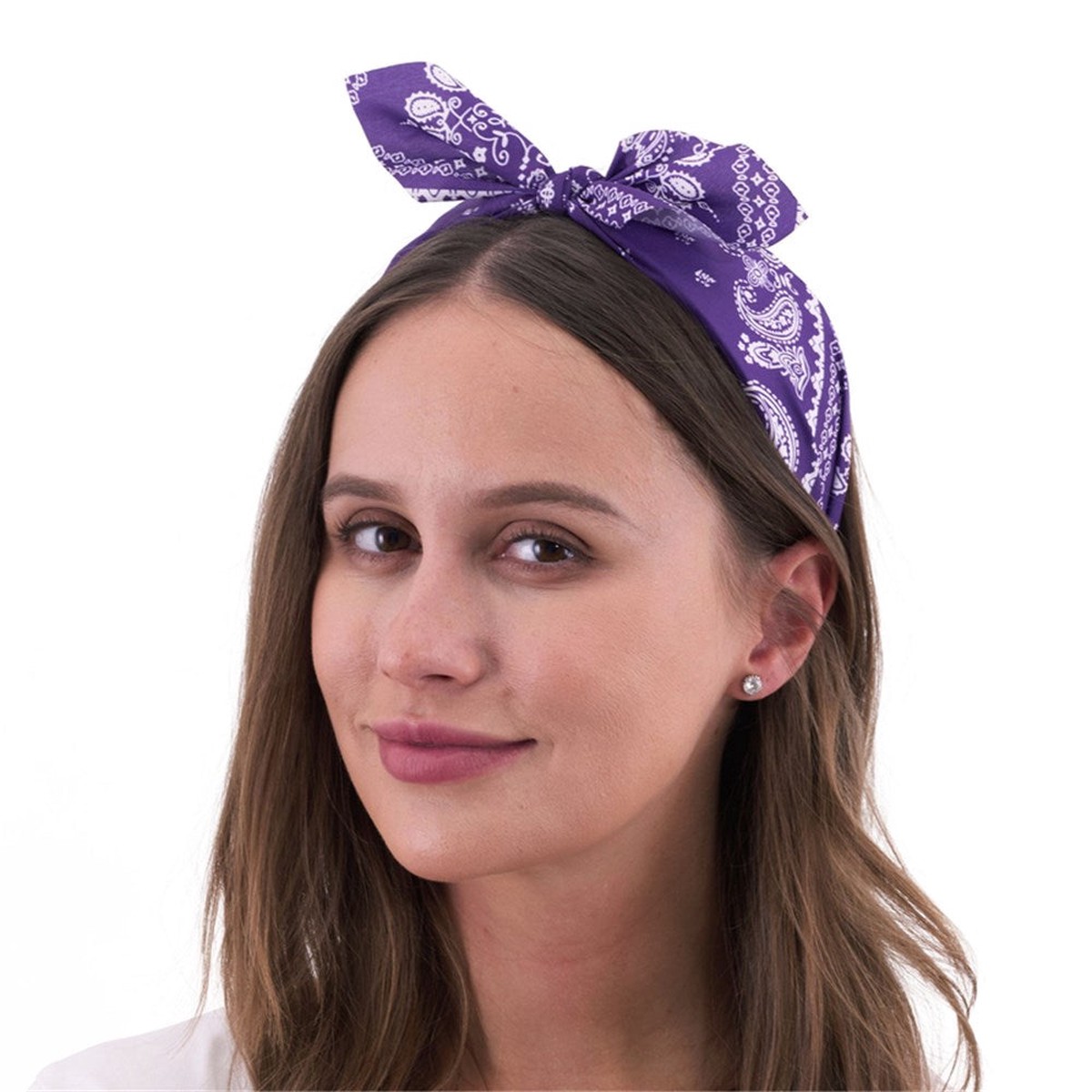 RETRO PRINTED HEADBANDPURPLE