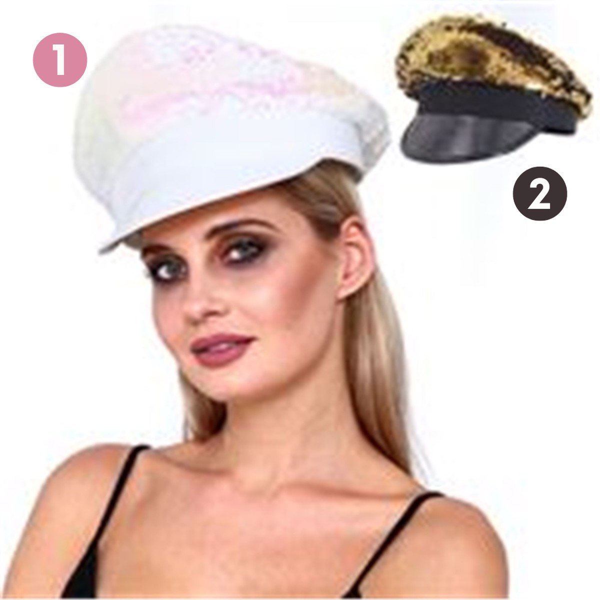 Sequined Festival Hat 2 Asstd