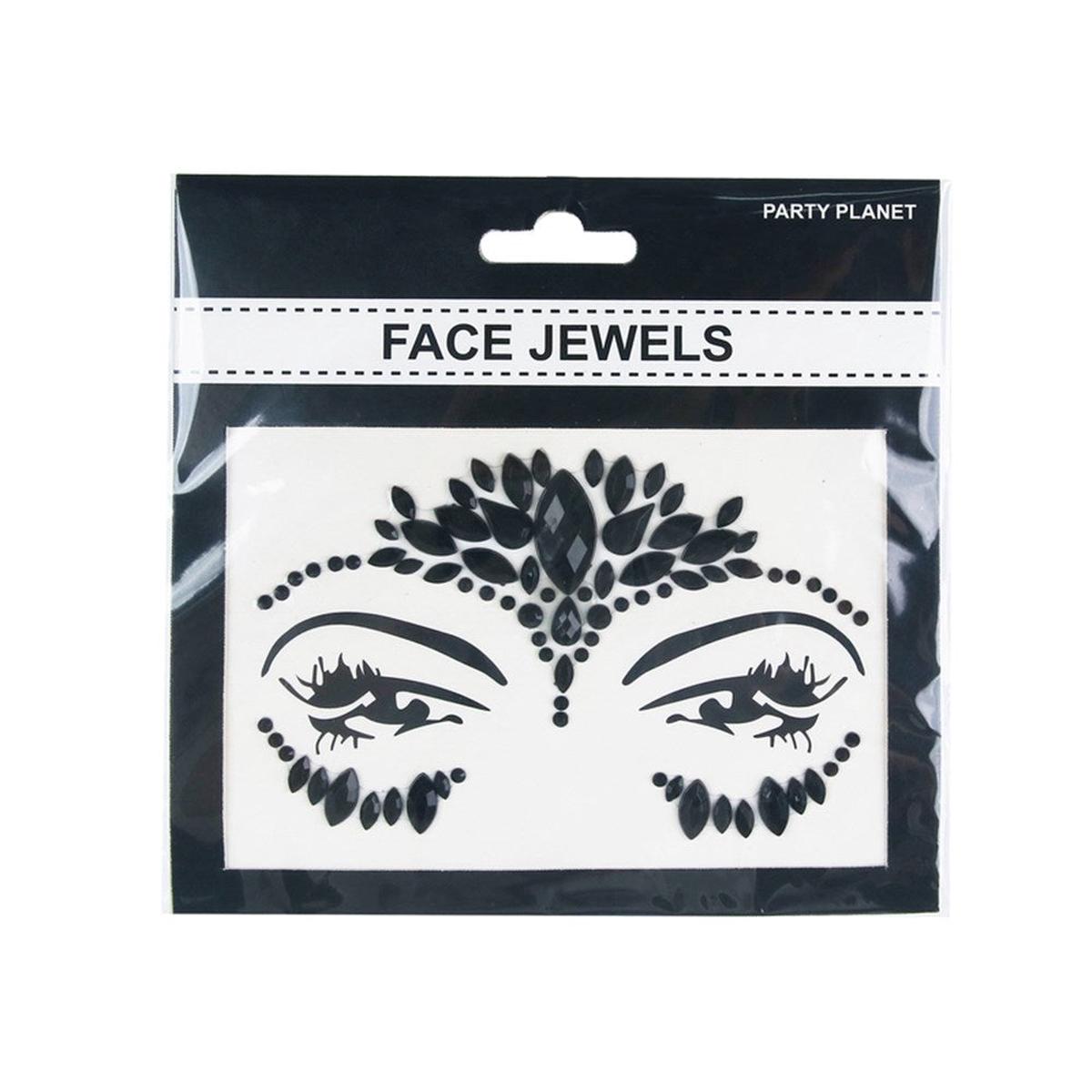STICK ON BLACK FACE JEWELLERY