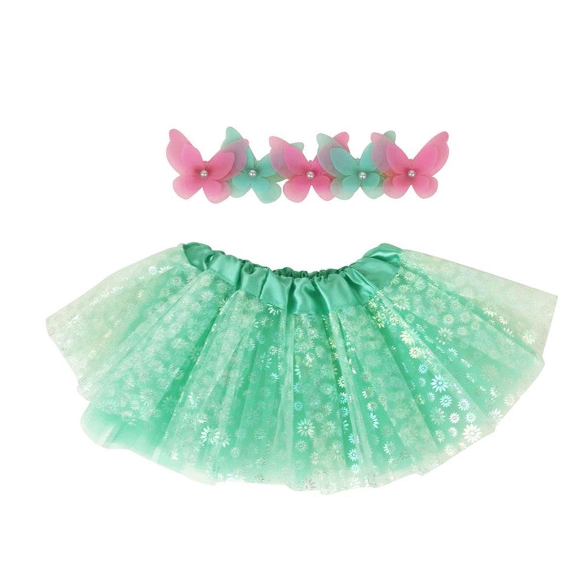 Toddler Mint Headband & Tutu Set-12-24 Months
