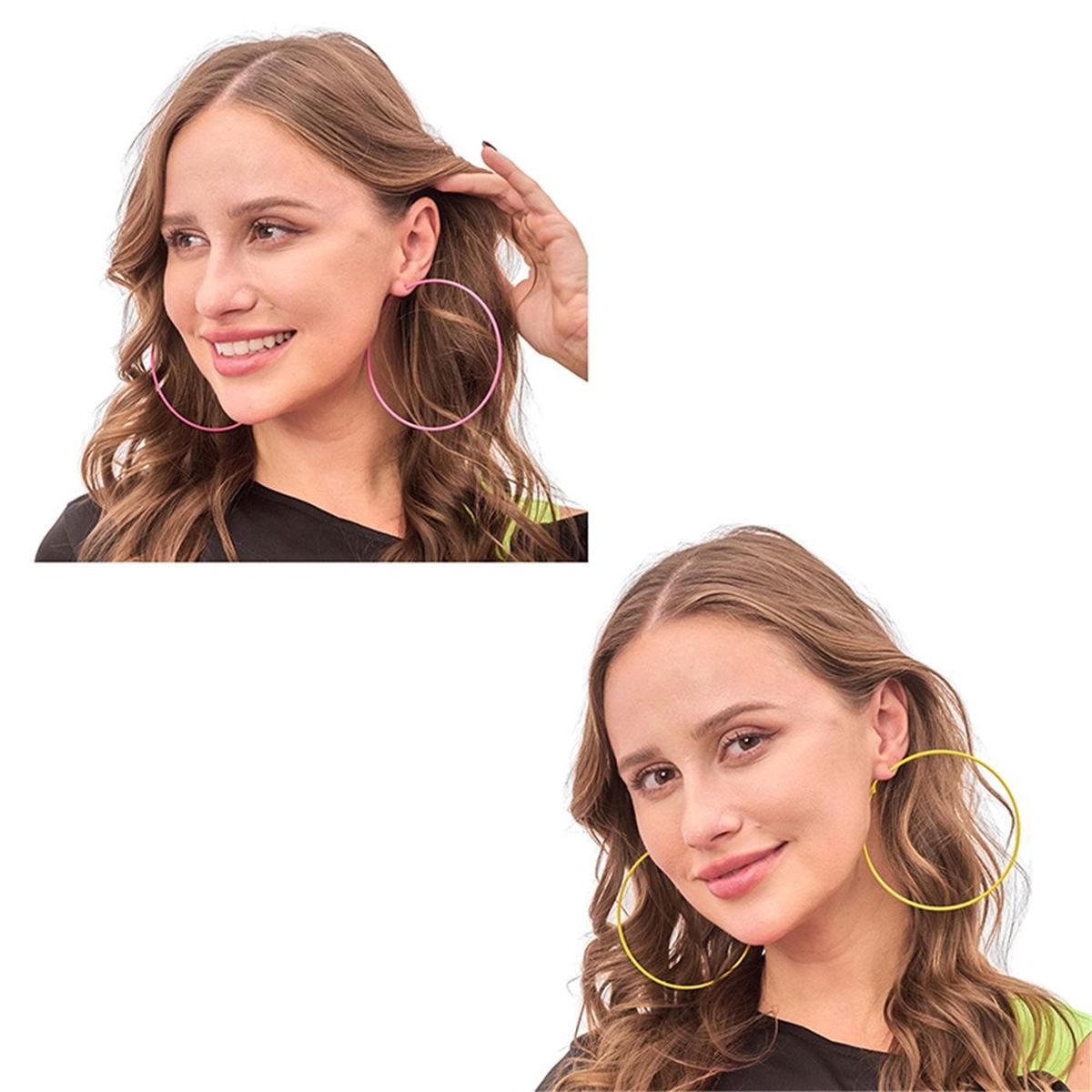 2A 9CM 80'S HOOP EARRINGS