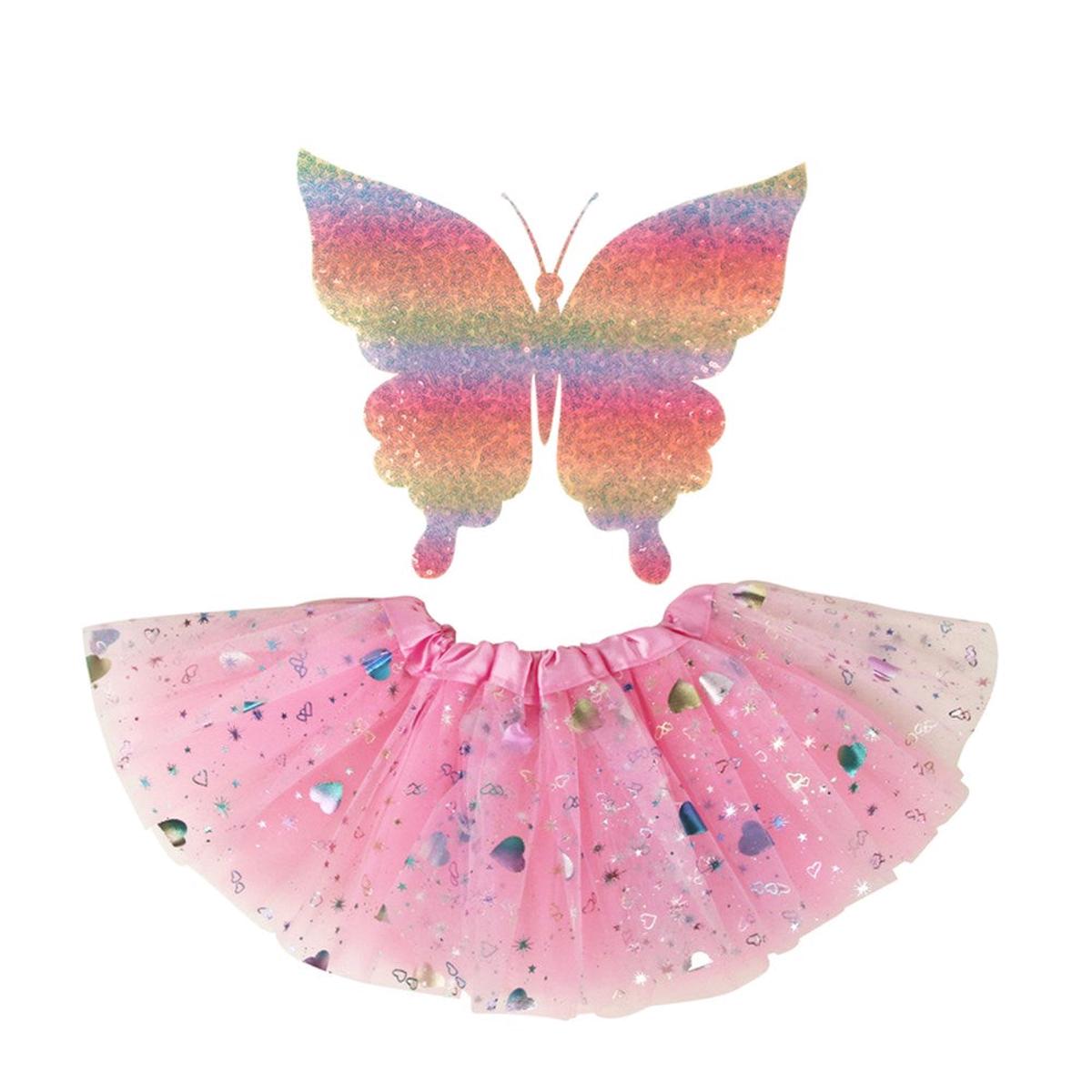 2PC TODDLER PINK WINGS & TUTU SET 1224 MONTHS