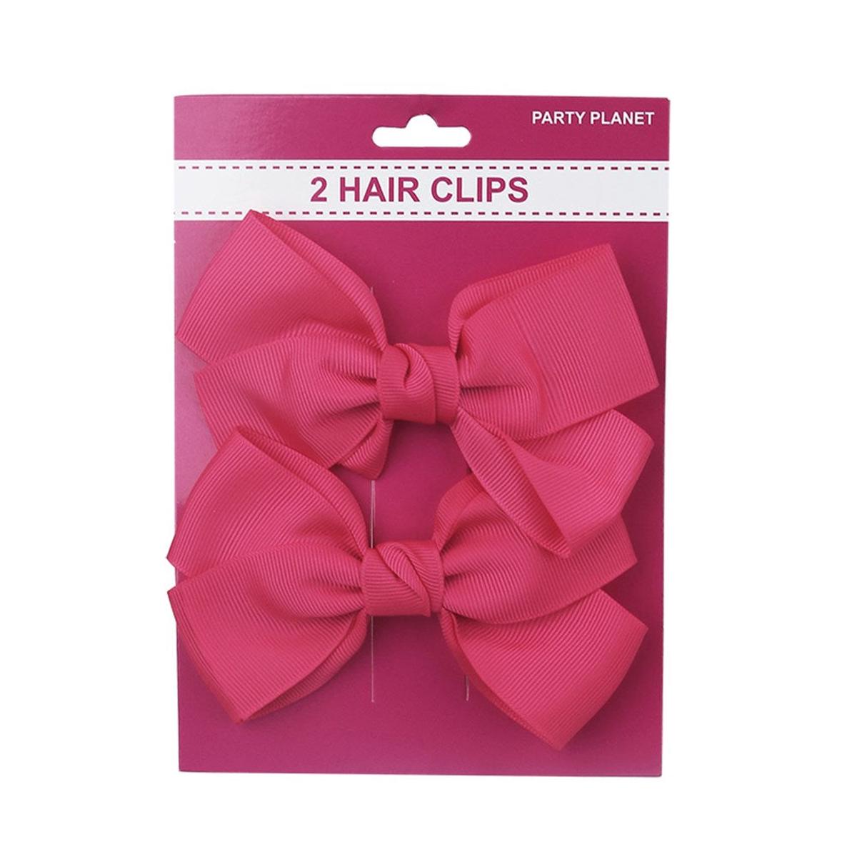 Bow Hair Clip-Pink 2Pk