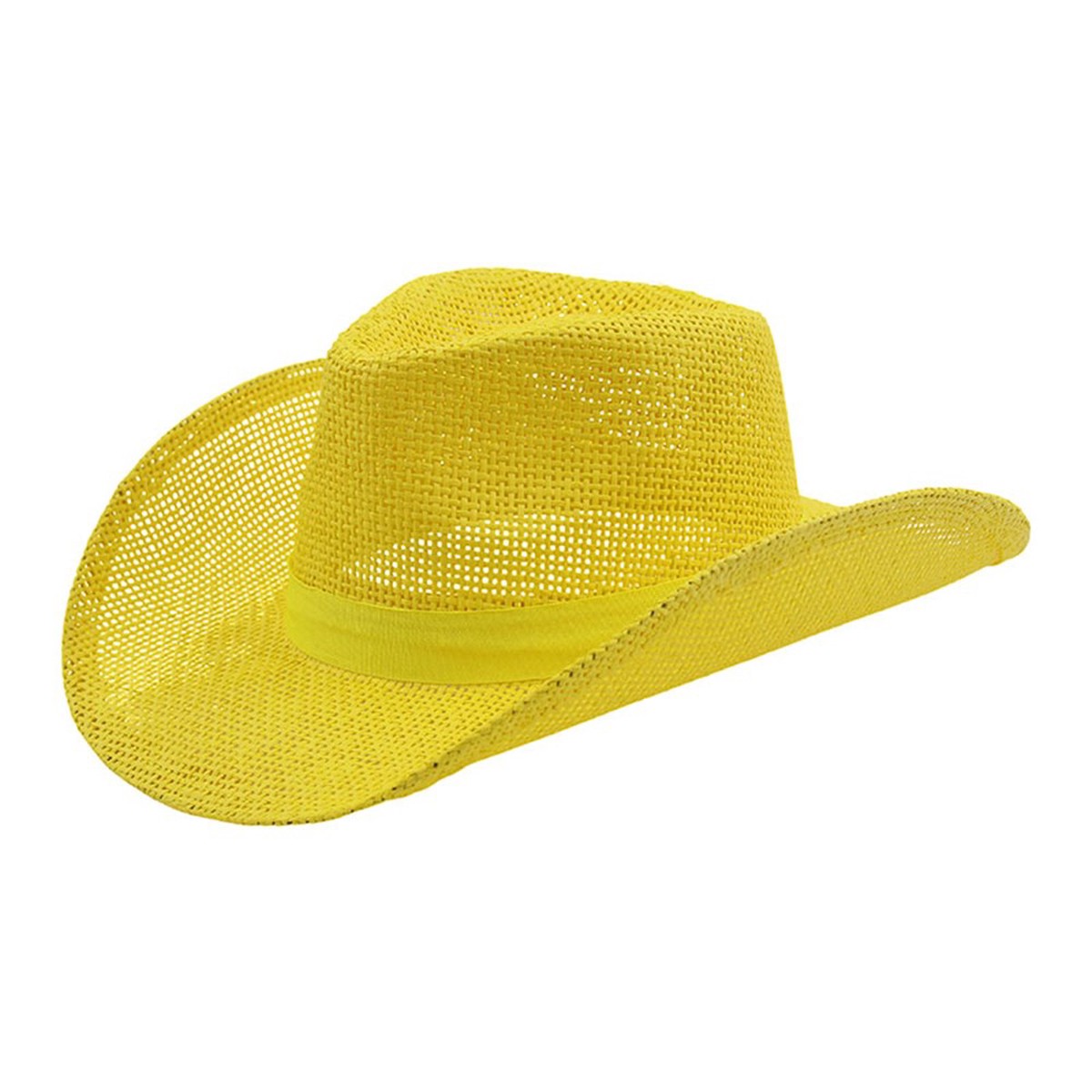 Burlap Cowboy Hat-Yellow