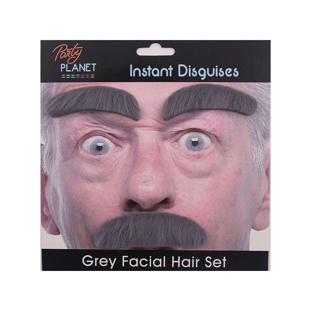 GREY FACIAL HAIR SET