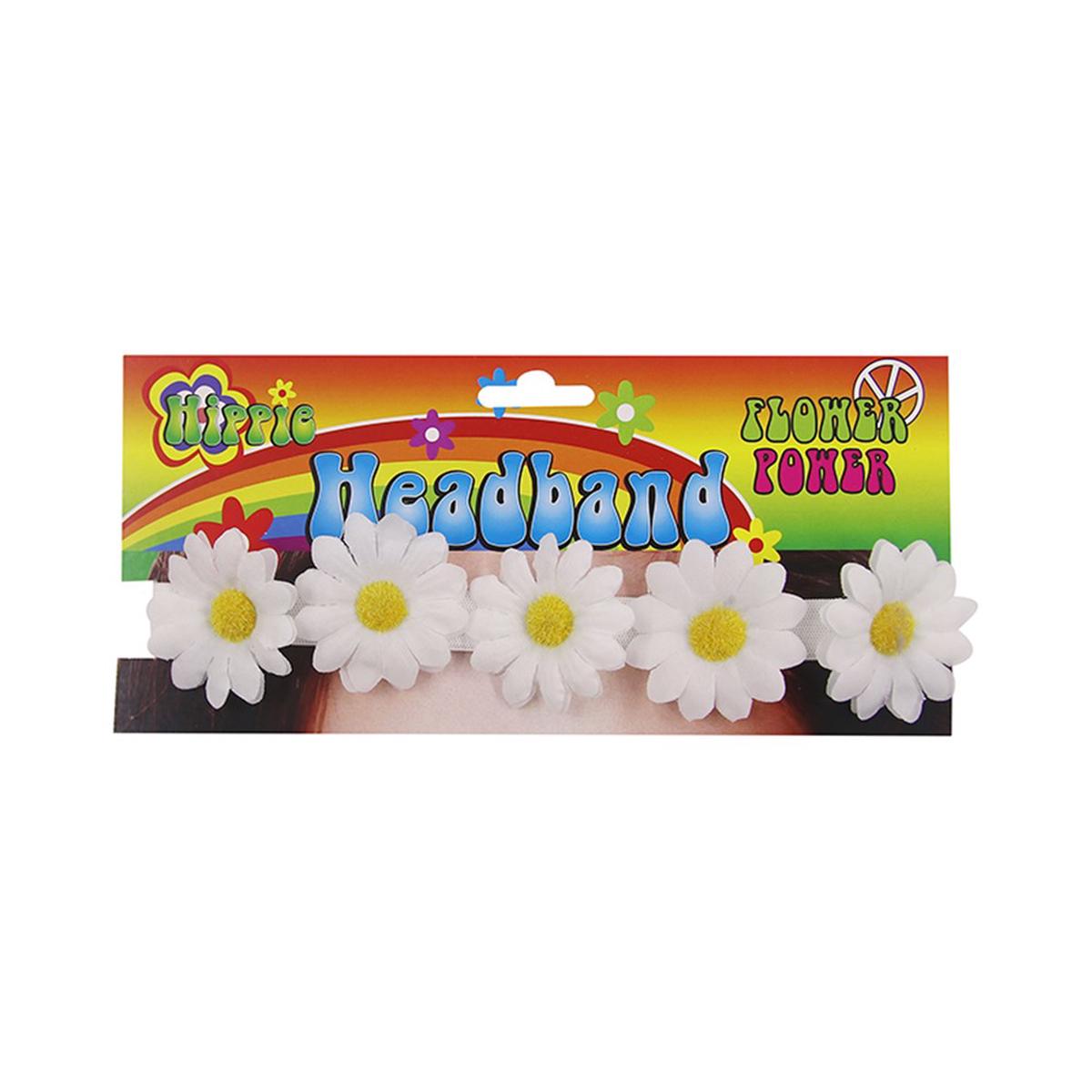 HIPPIE DAISY FLOWER HEADBAND