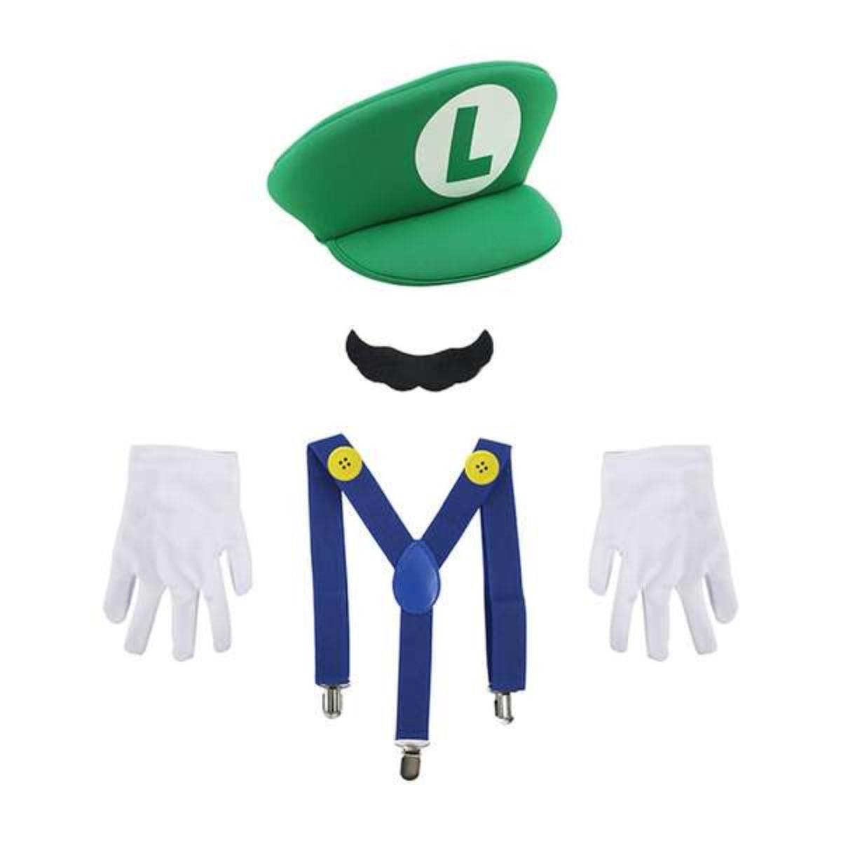 Kids Luigi Dress Up Kit 5Pc