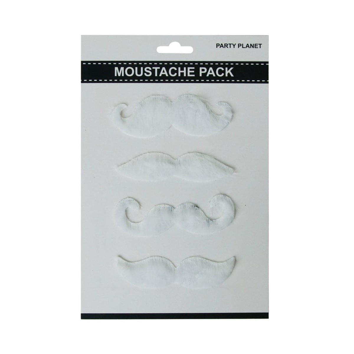 Moustache Pack-White Assorted