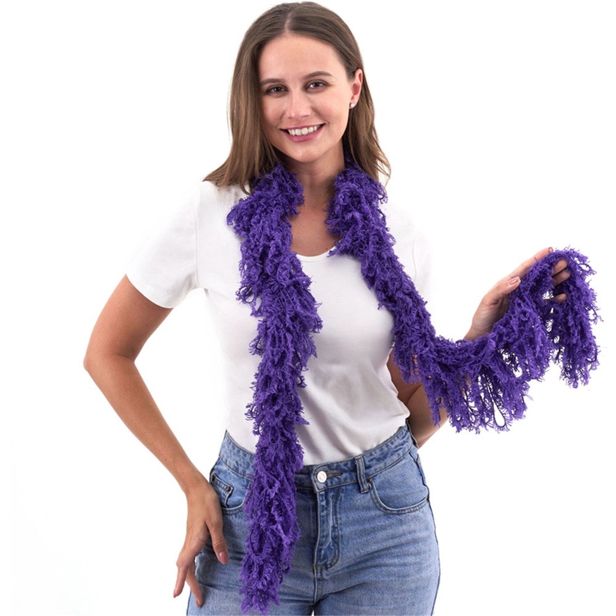 Polyester Boa-Purple 150cm