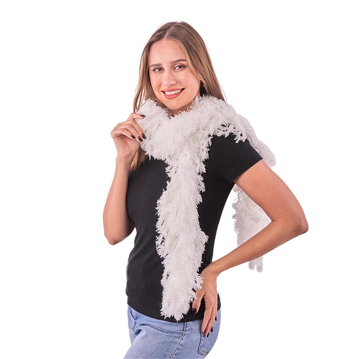 Polyester Boa White 150Cm