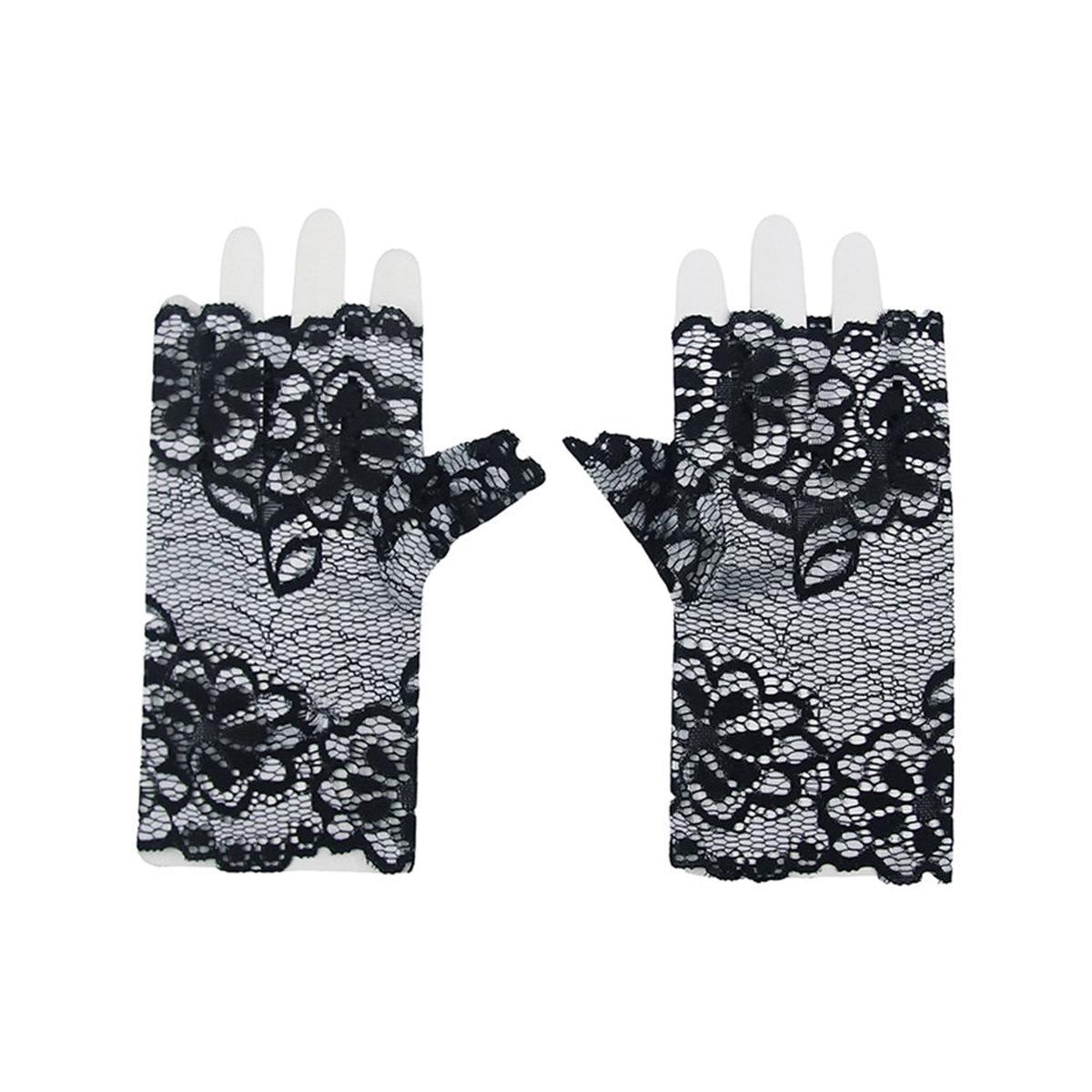 SHORT LACE GLOVES FINGERLESS