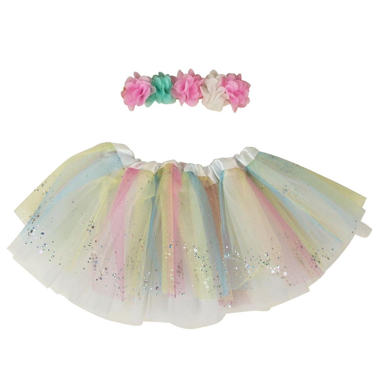 Toddler Rainbow Headband & Tutu Set-12-24 Months