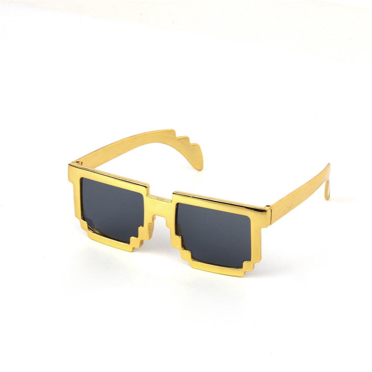 Gold Pixel Glasses