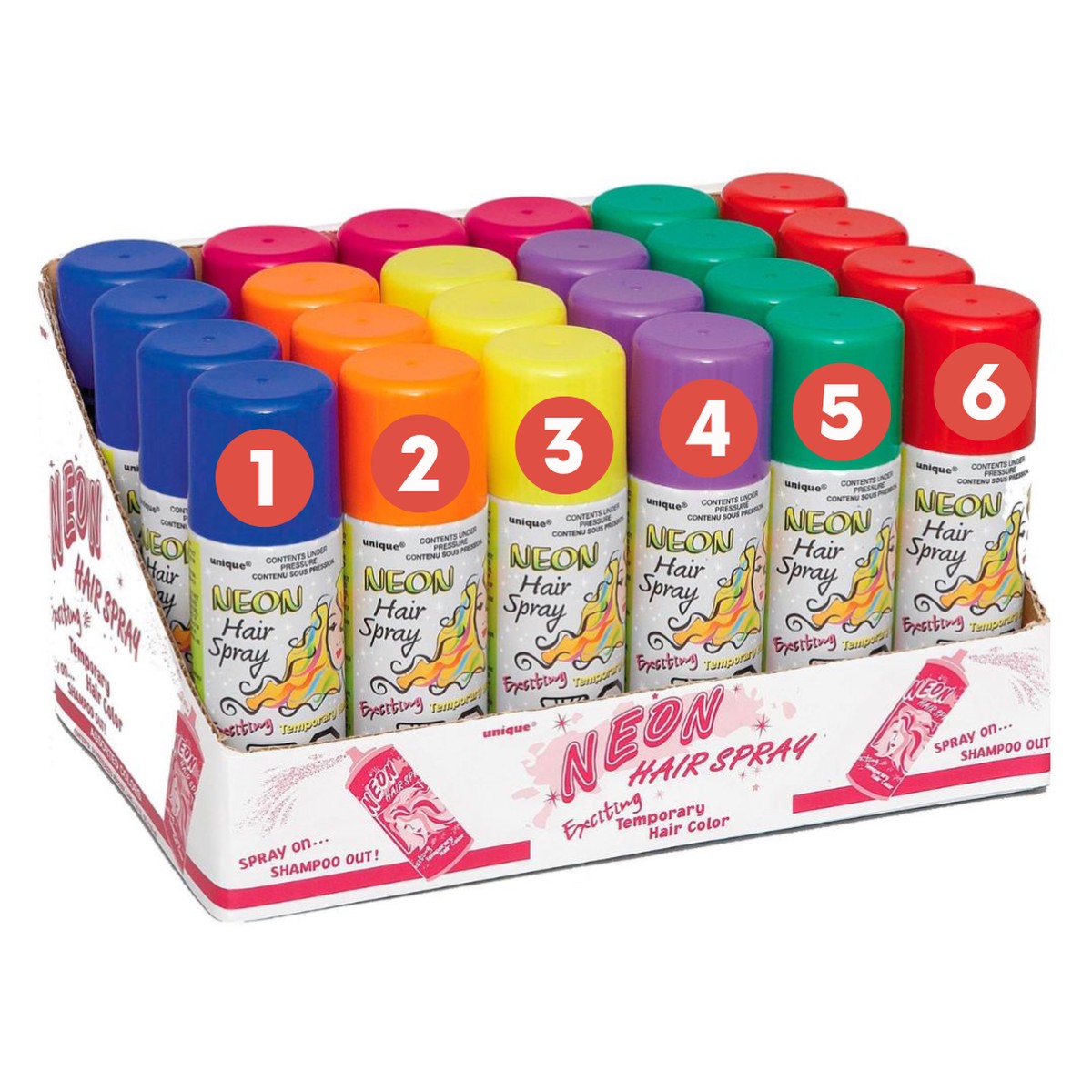 Hair Spray - Neon Assorted
