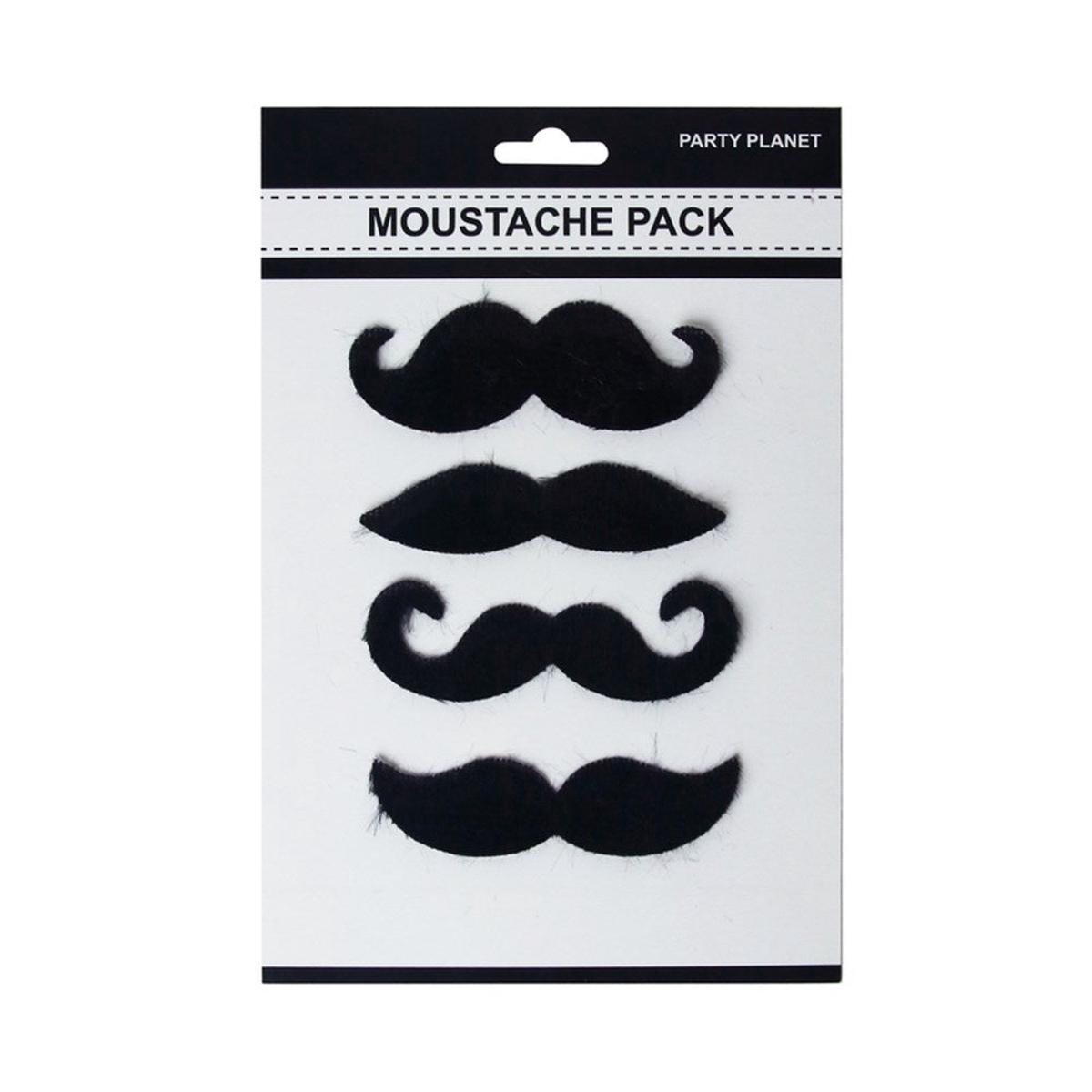 Moustache Pack-Black Asstorted