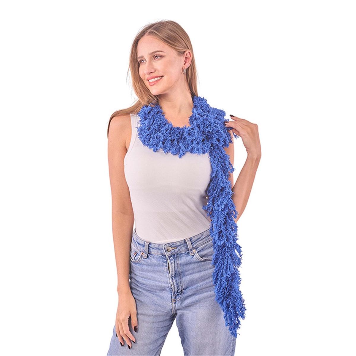 Polyester Boa Blue 150Cm