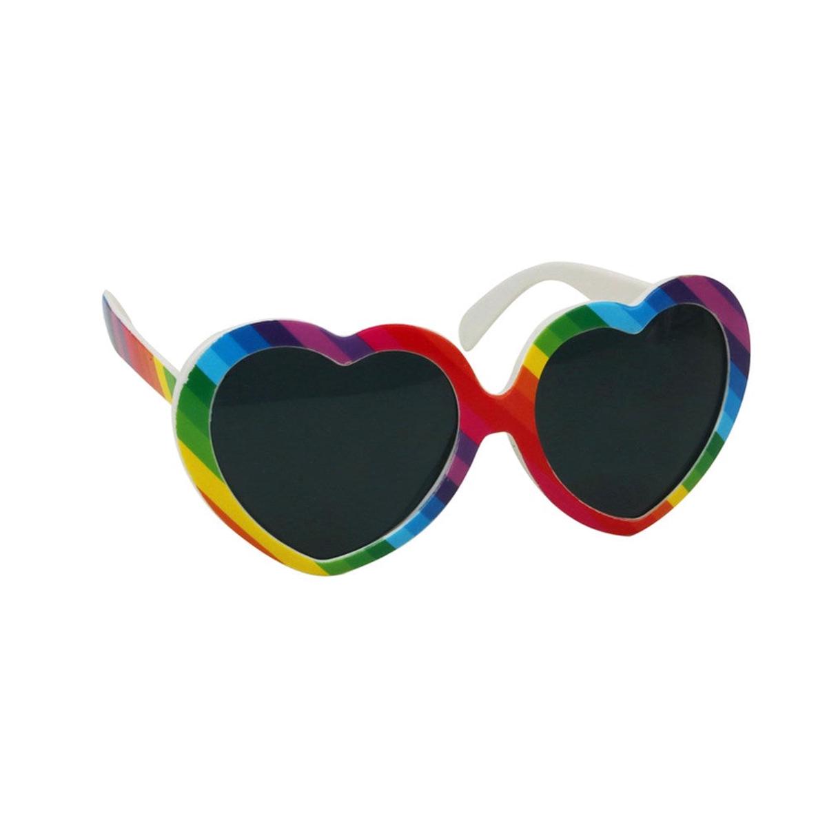 Rainbow Heart Party Glasses