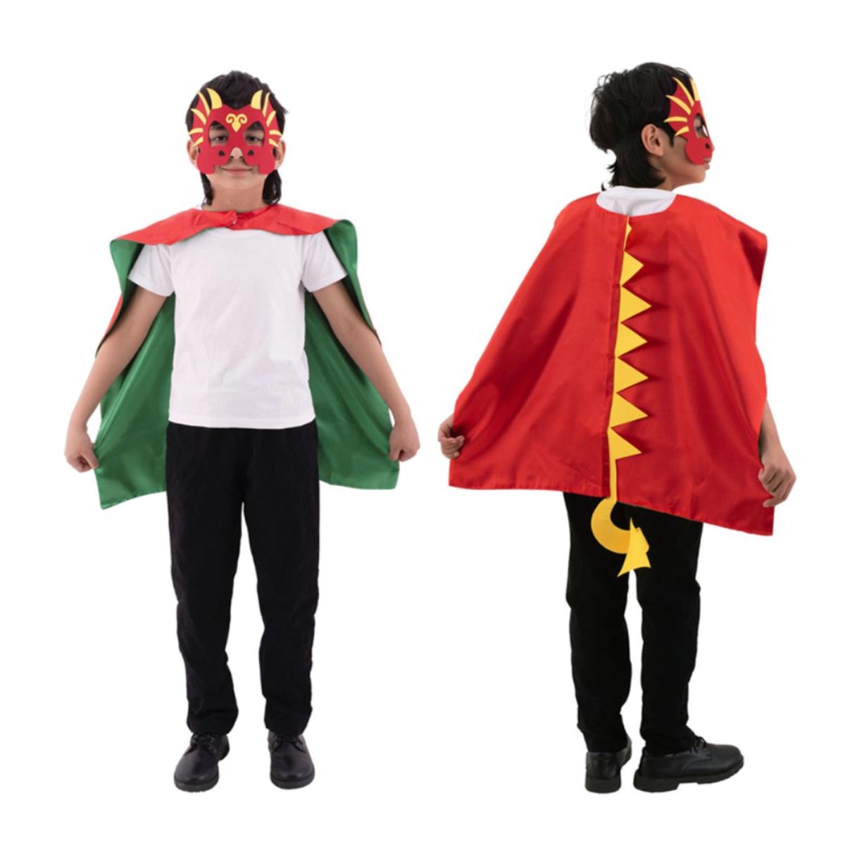 Red Dragon Cape and Mask Set 70cm