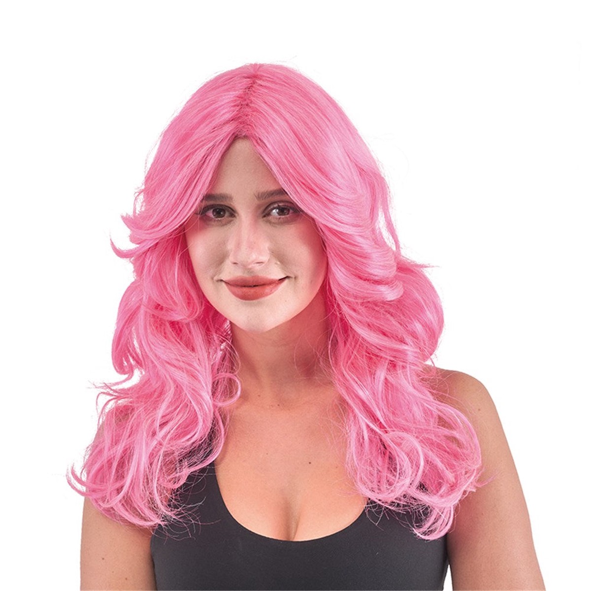 Wig Pink Long Curly