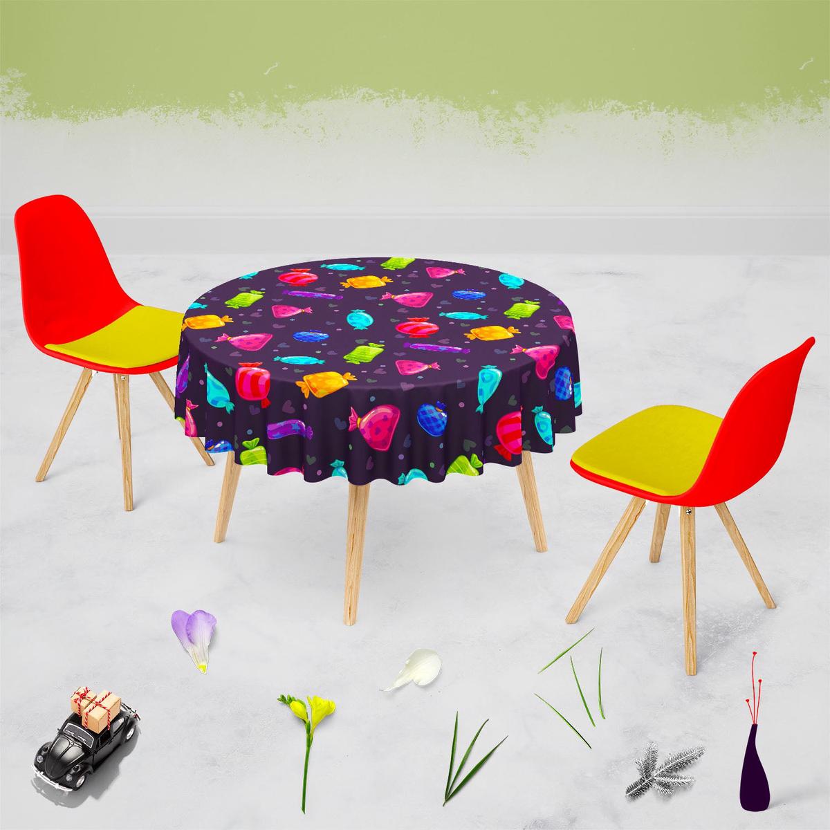 Candy Cartoon Table Cloth Cover