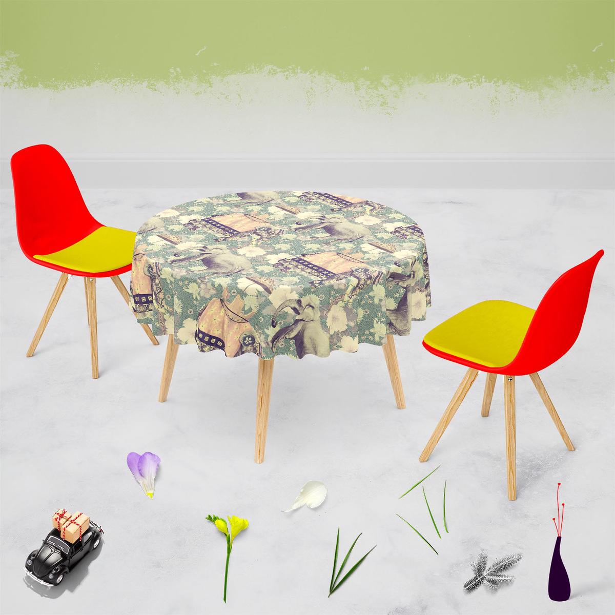 Elephant Pattern D3 Table Cloth Cover