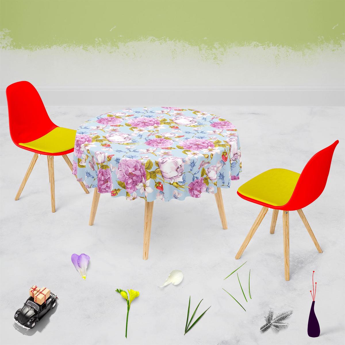 Floral Roses D1 Table Cloth Cover
