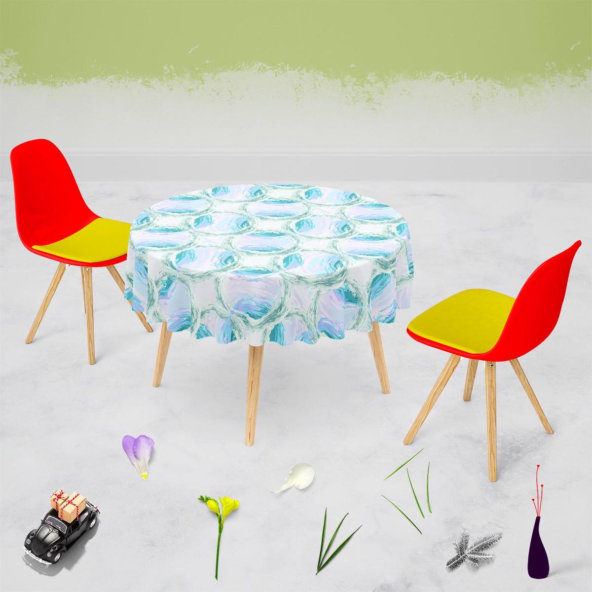 Fluffy Circles D4 Table Cloth Cover
