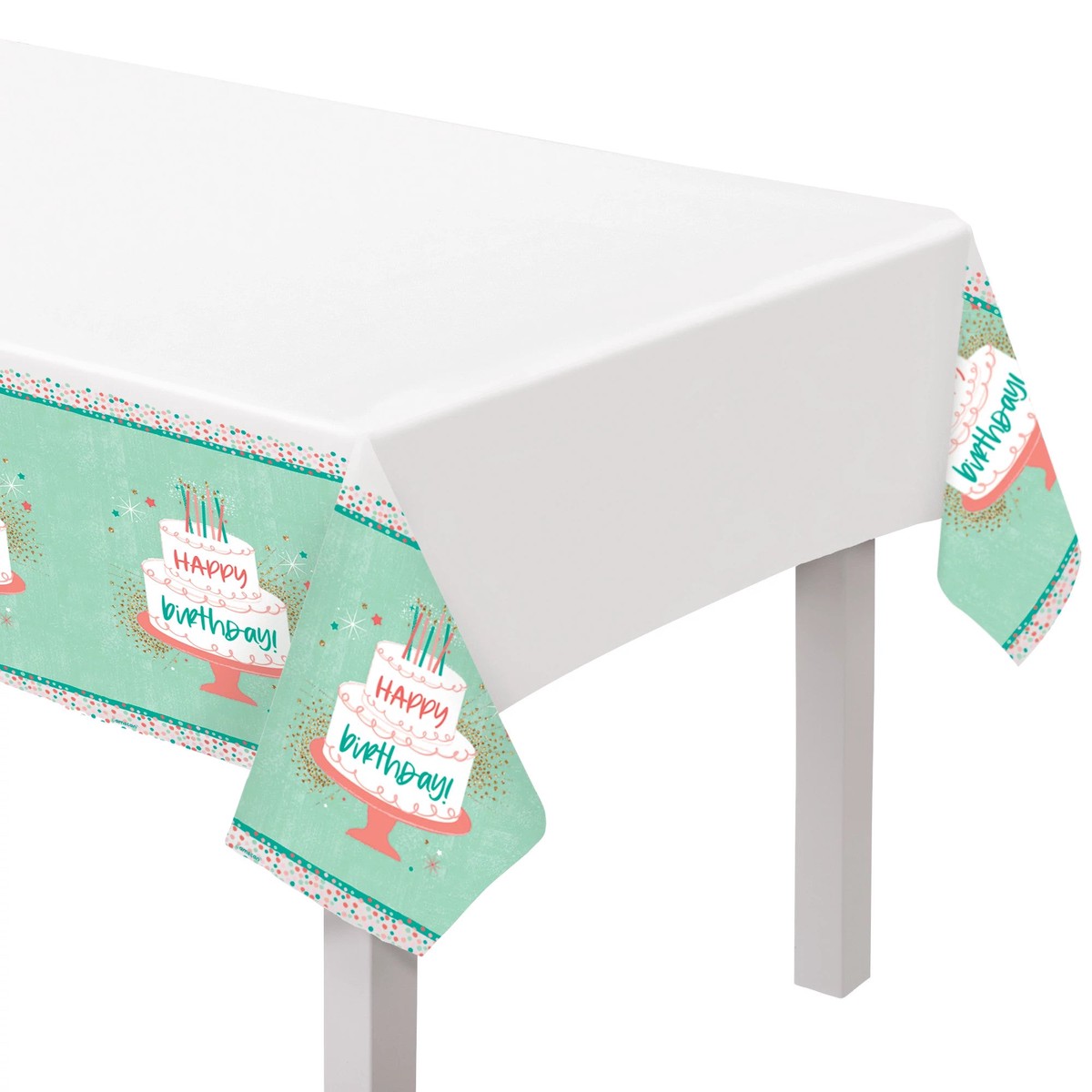 Happy Cake Day Plastic Table Cover | 1ct