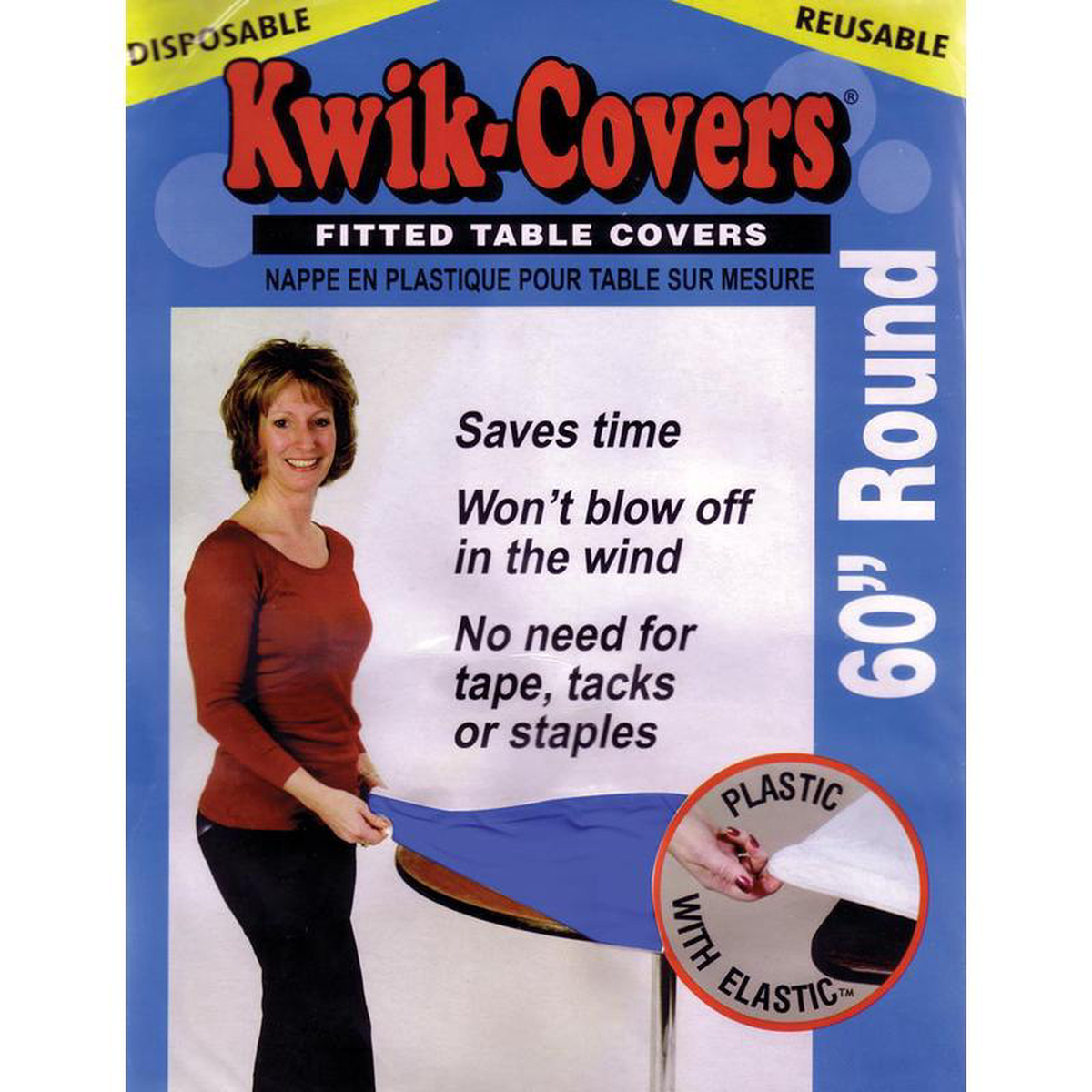 Kwik Cover 8211 Round Blue 608243 (25 PACK)