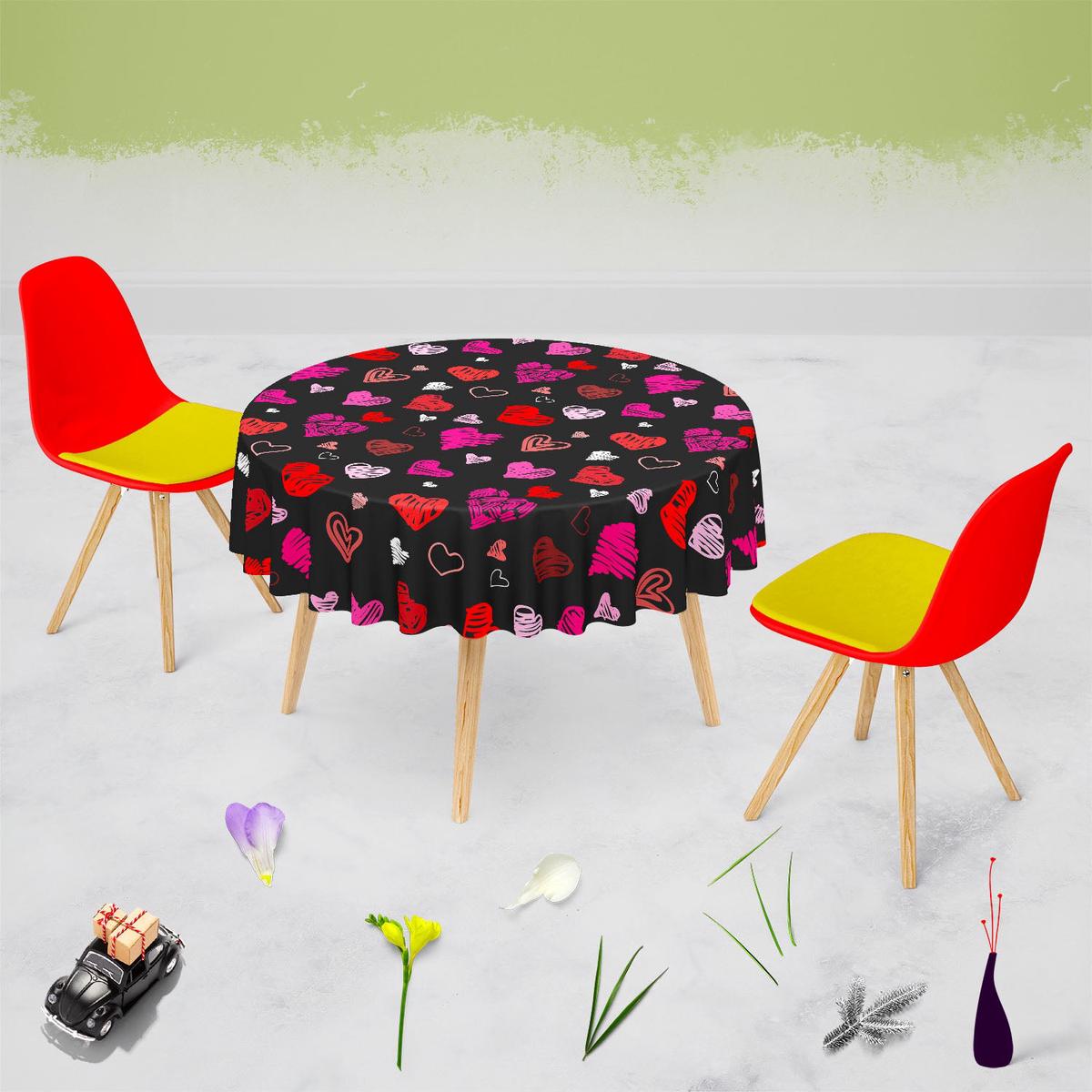Love Heart Table Cloth Cover