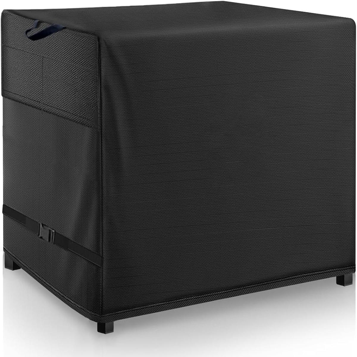Outdoor Patio Dining Set - Wicker Bar Height Table and Chair Cover - Black, Waterproof - Suitable for 76 * 34 * 42" Patio