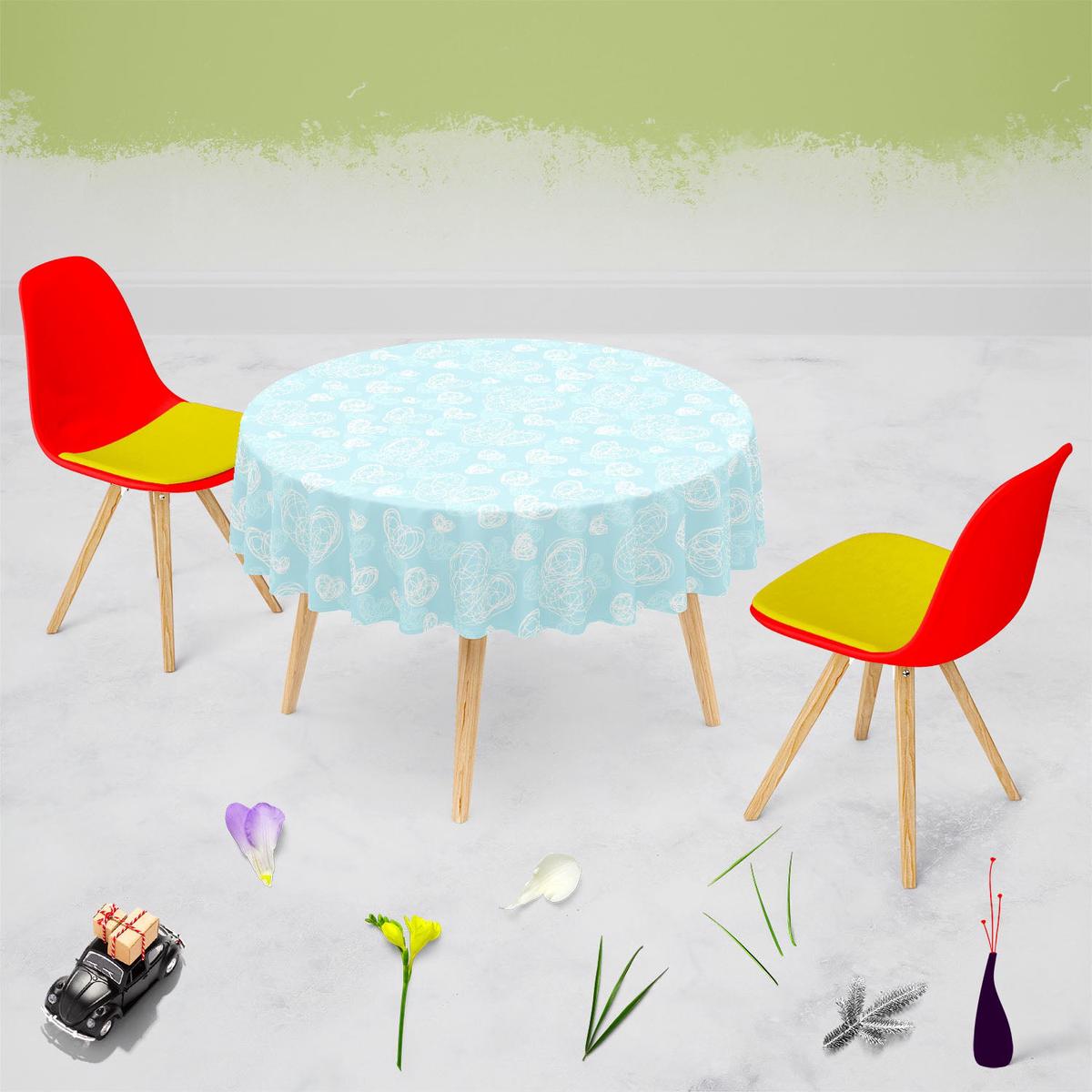 Romantic Doodle Table Cloth Cover