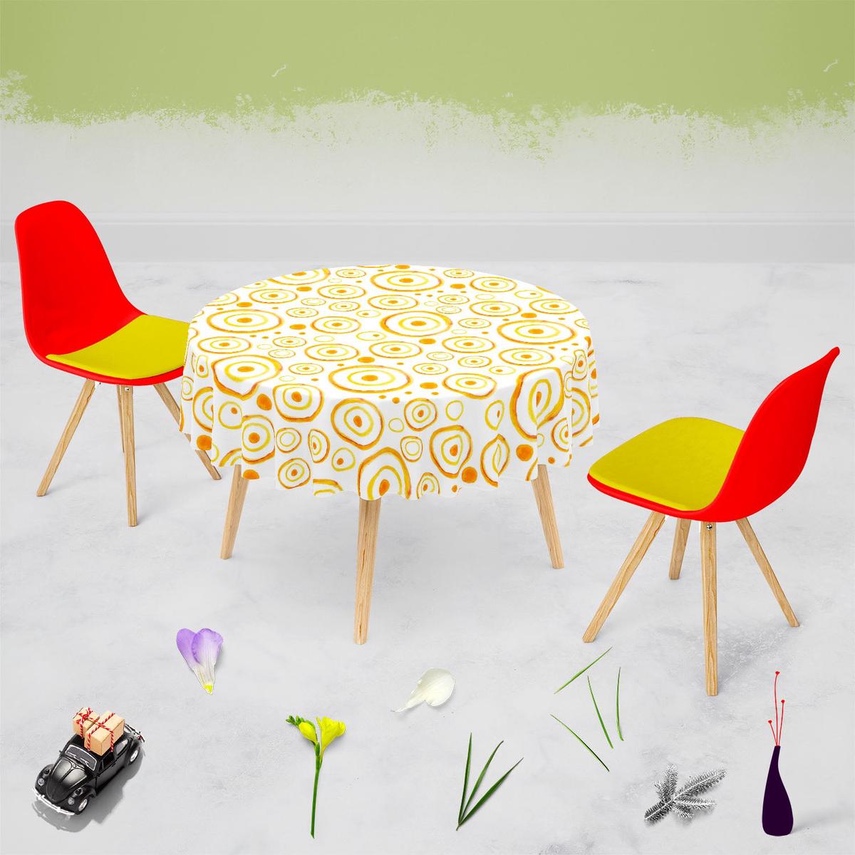 Watercolor Circles D4 Table Cloth Cover