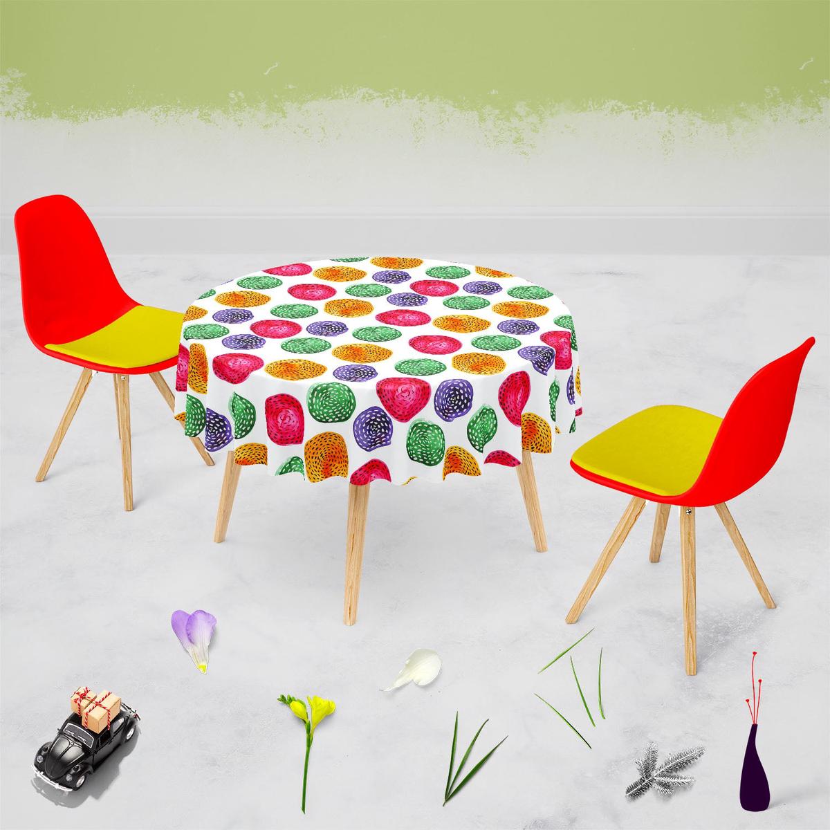 Watercolor Circles D5 Table Cloth Cover