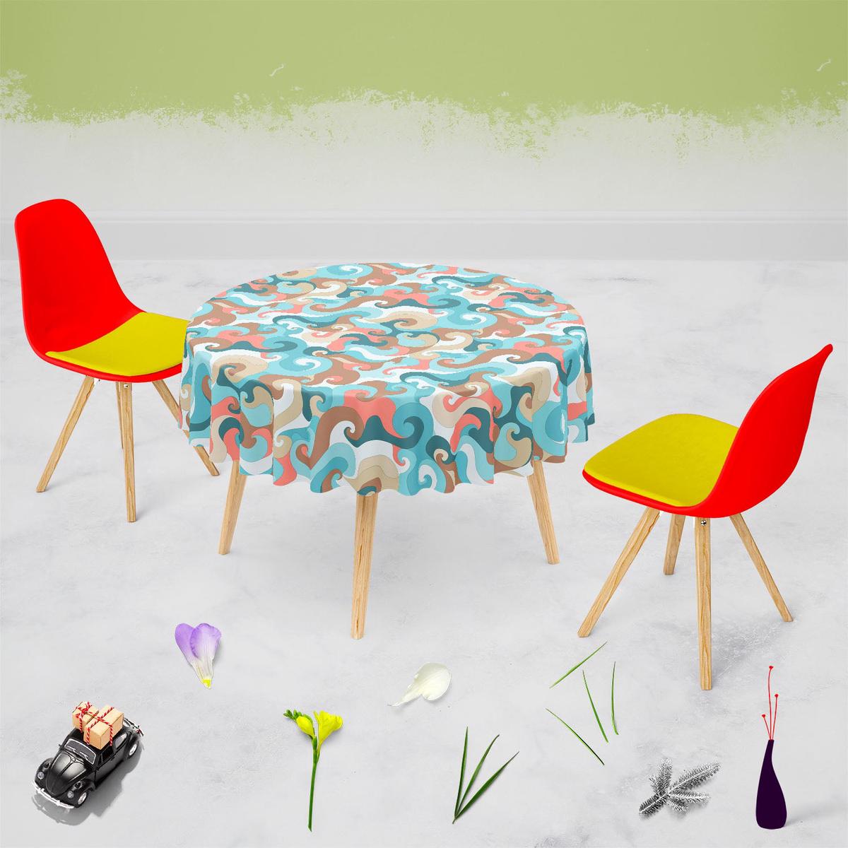 Waves Table Cloth Cover