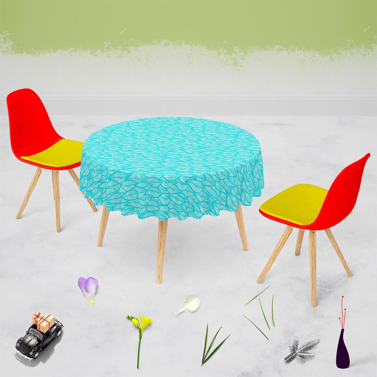 Blue Leaf D1 Table Cloth Cover