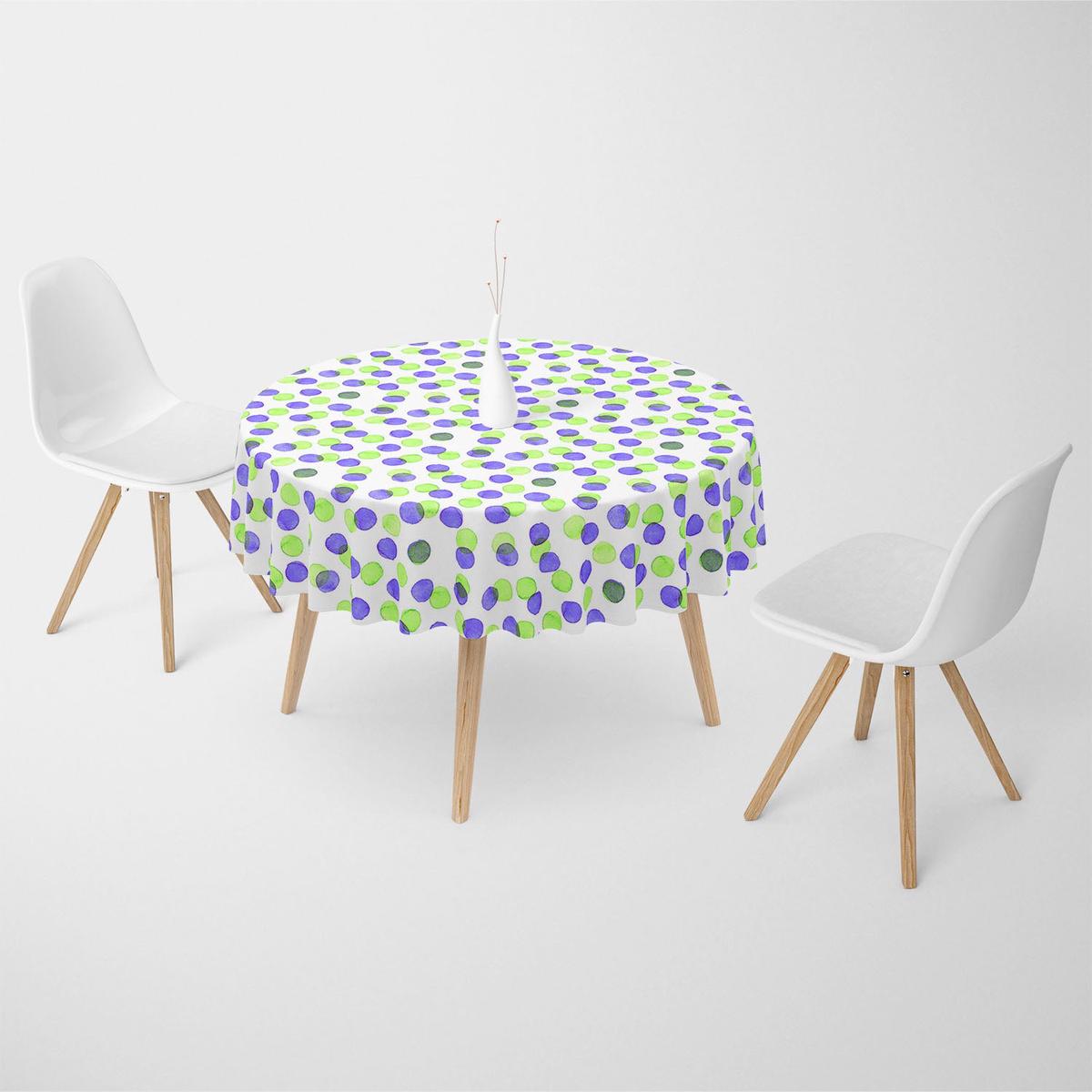 Watercolor Dots Table Cloth Cover