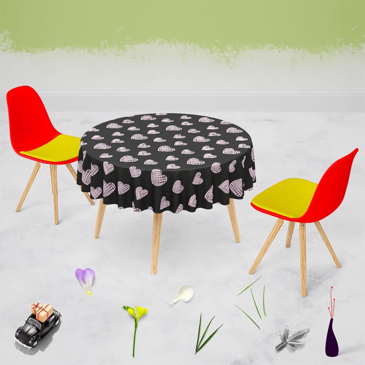 Blissful Hearts Table Cloth Cover