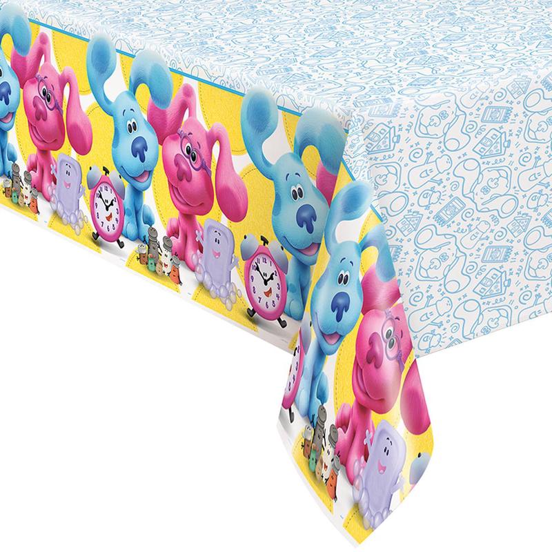 BLUE'S CLUES PLASTIC TABLECOVER 54 inch X 84 inch