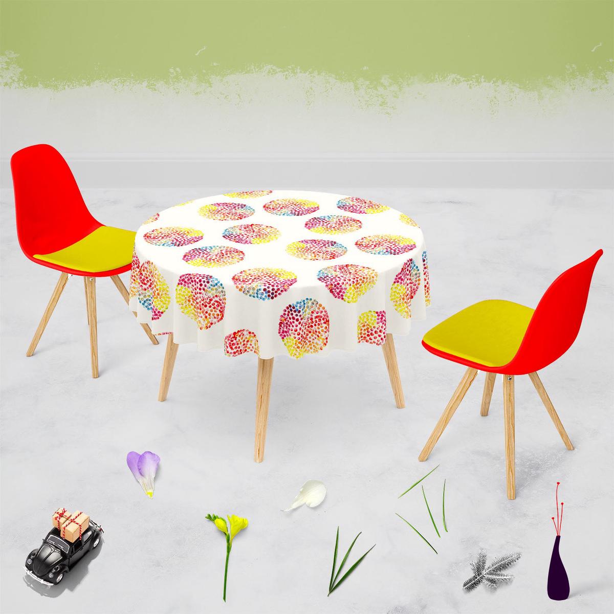 Watercolor Circles D3 Table Cloth Cover