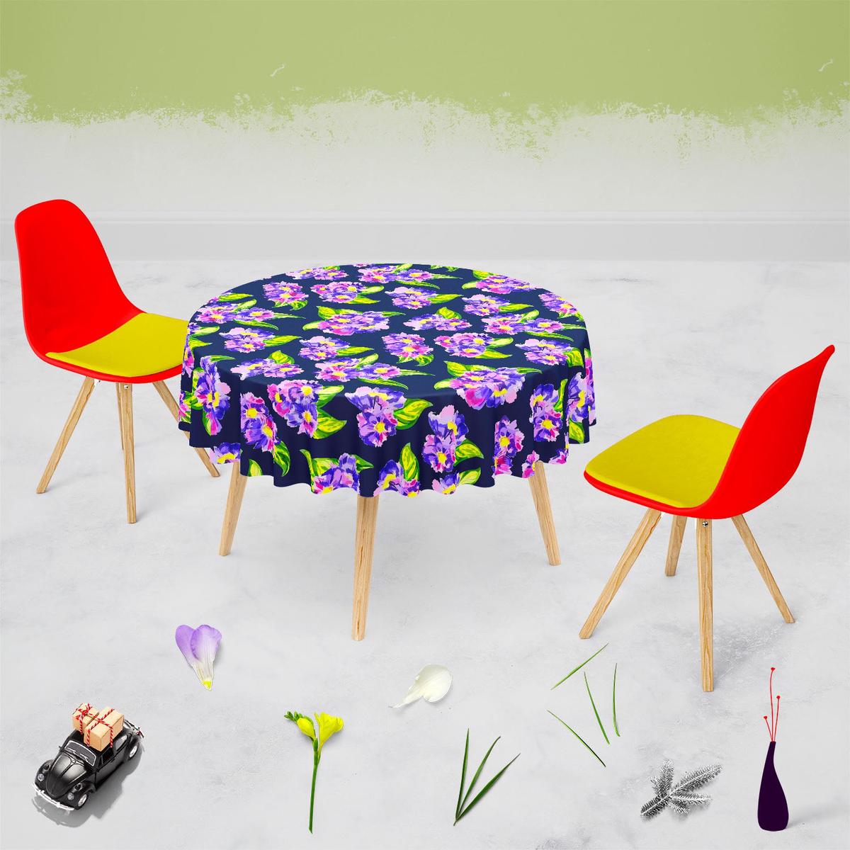 Watercolor Flower Table Cloth Cover