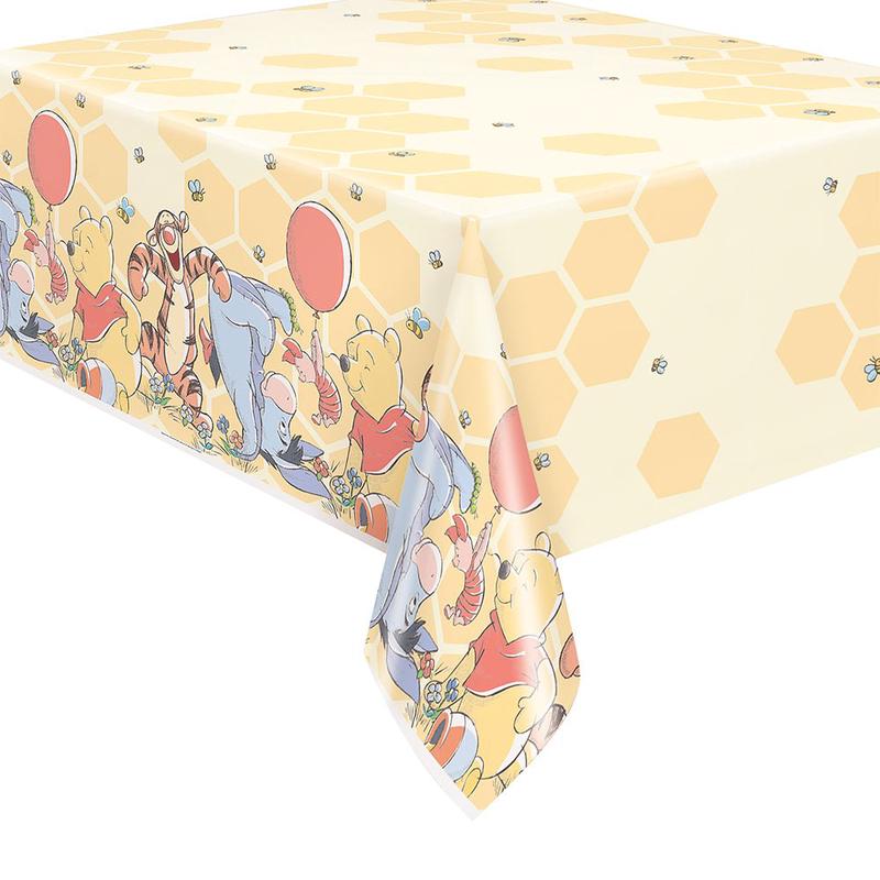 WINNIE THE POOH RECTANGULAR PLASTIC TABLE COVER 54 inch X 84 inch