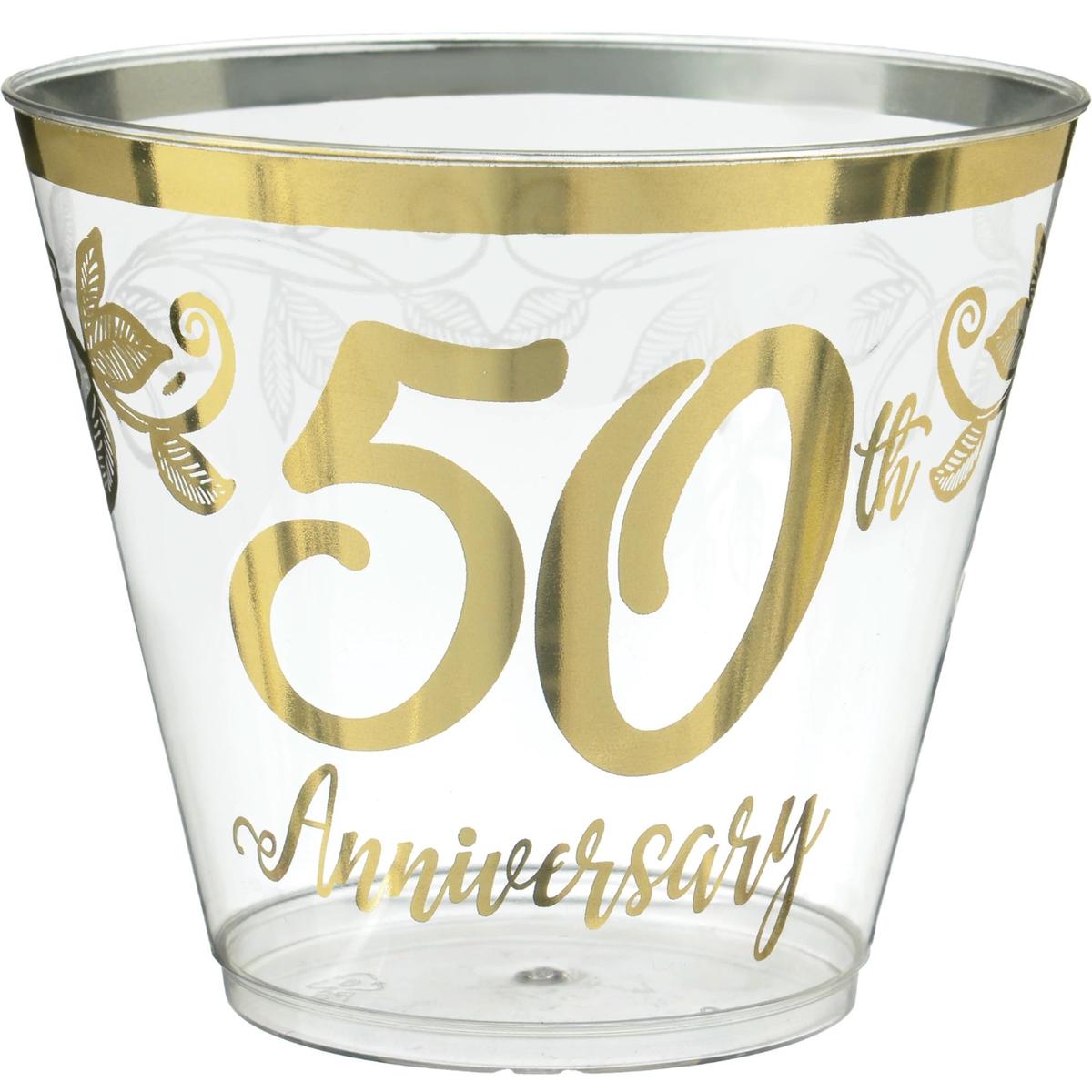 Happy 50th Anniversary Tumblers 9 ounce 30ct