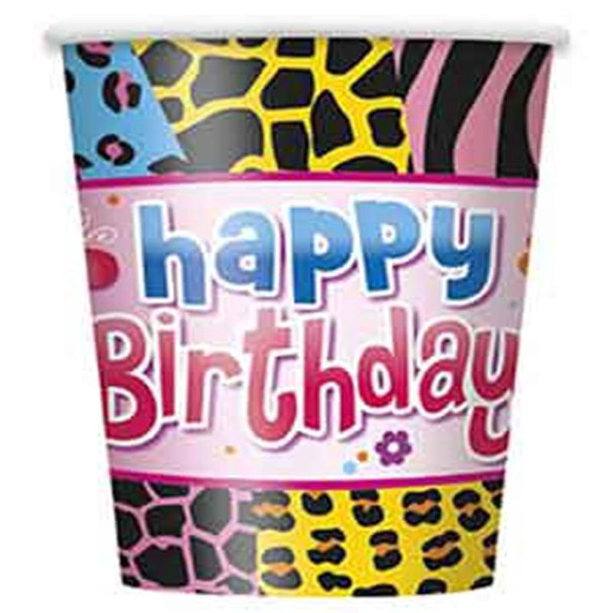 Wild Birthday 9oz Cup 8ct