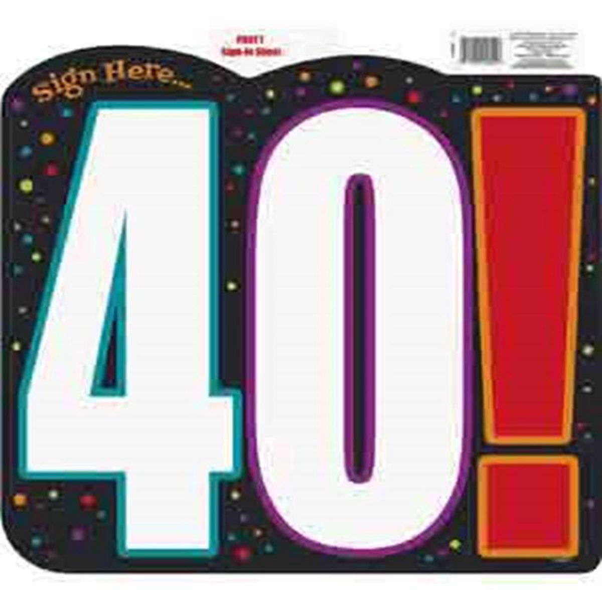 40th Birthday Cheer Sign In Cutout