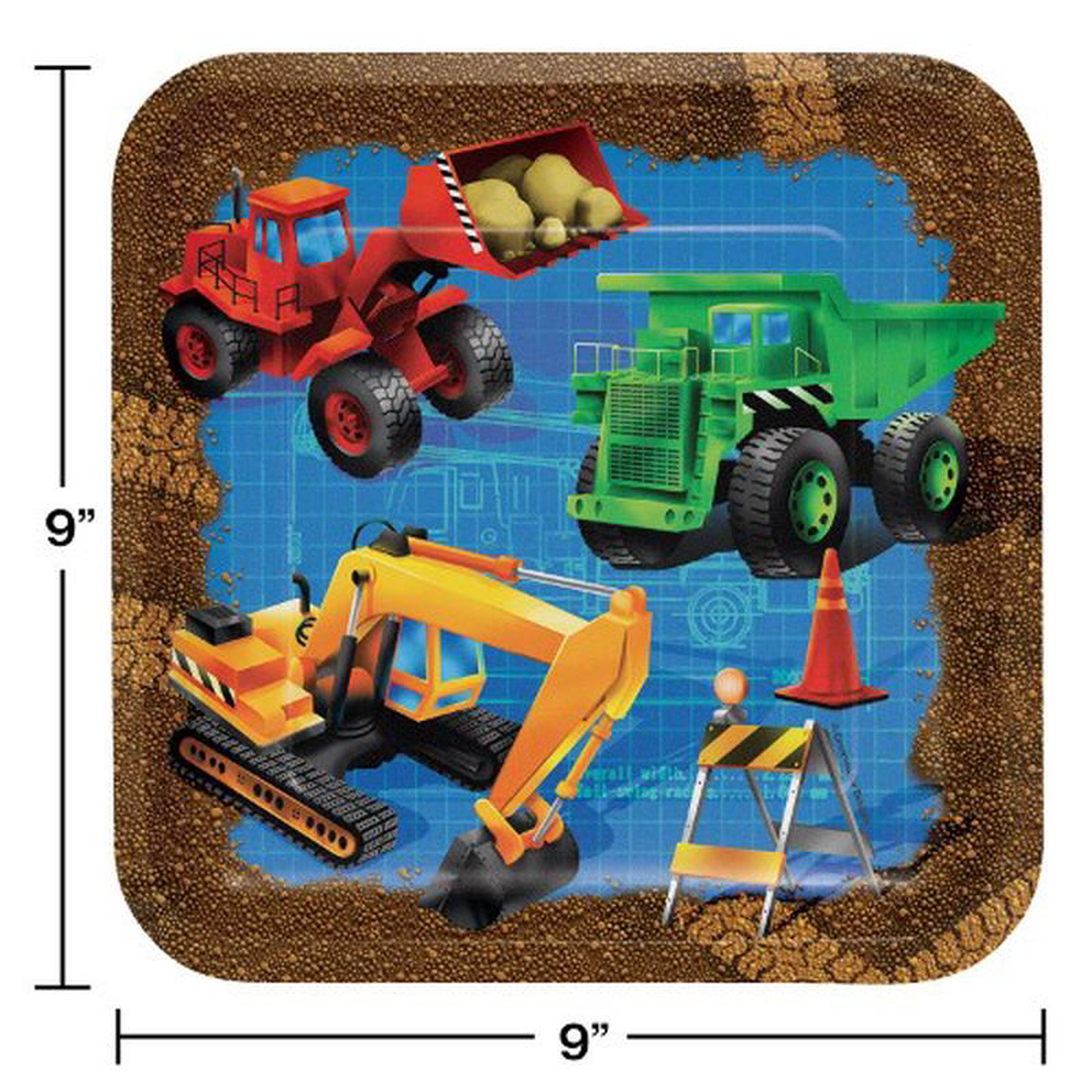 Under Construction Plate (XL) 8ct