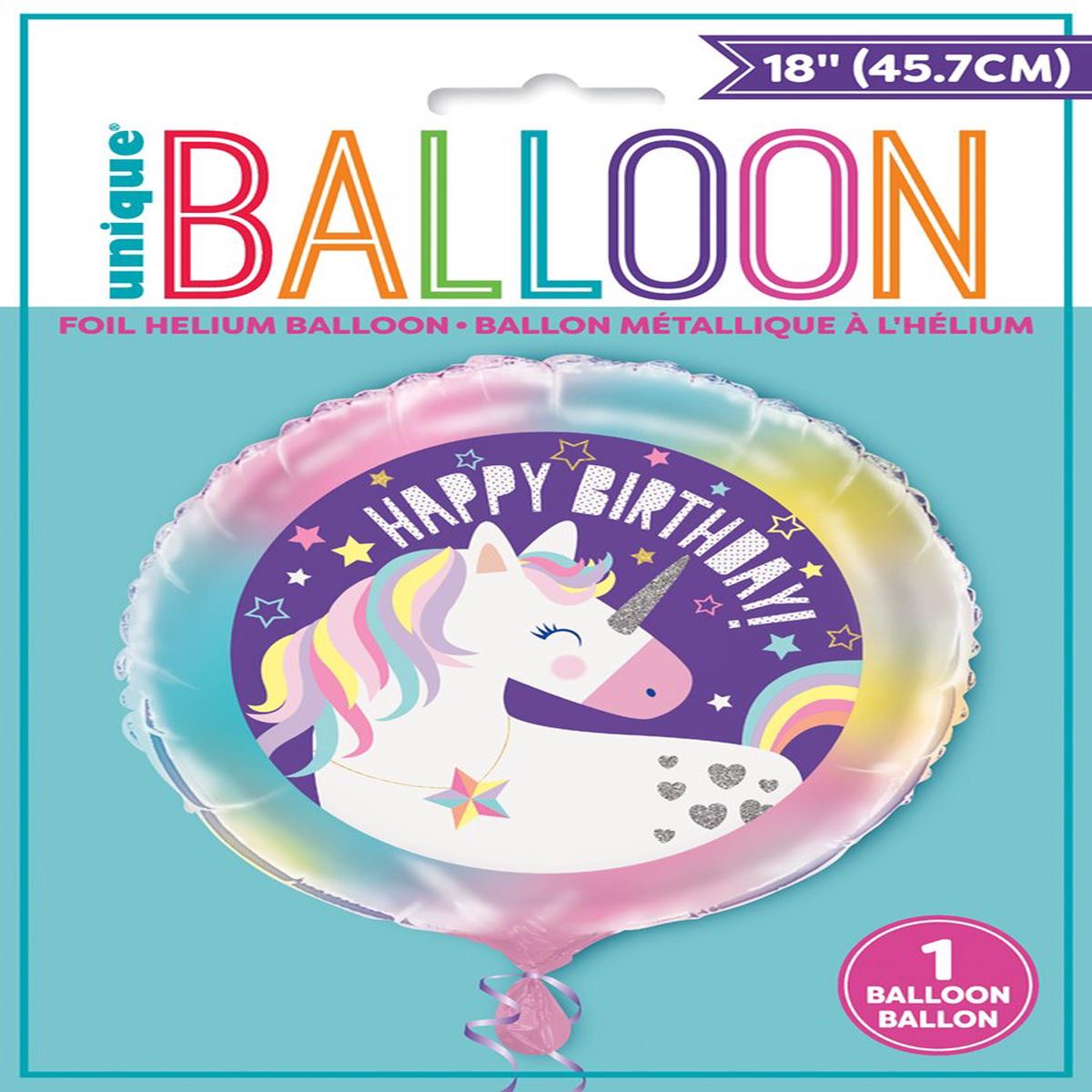Unicorn Foil Balloon 18in