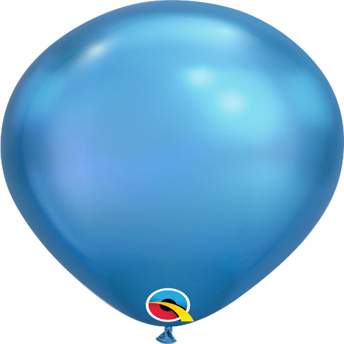 11in Qualatex Chrome Blue Latex Balloons 100ct