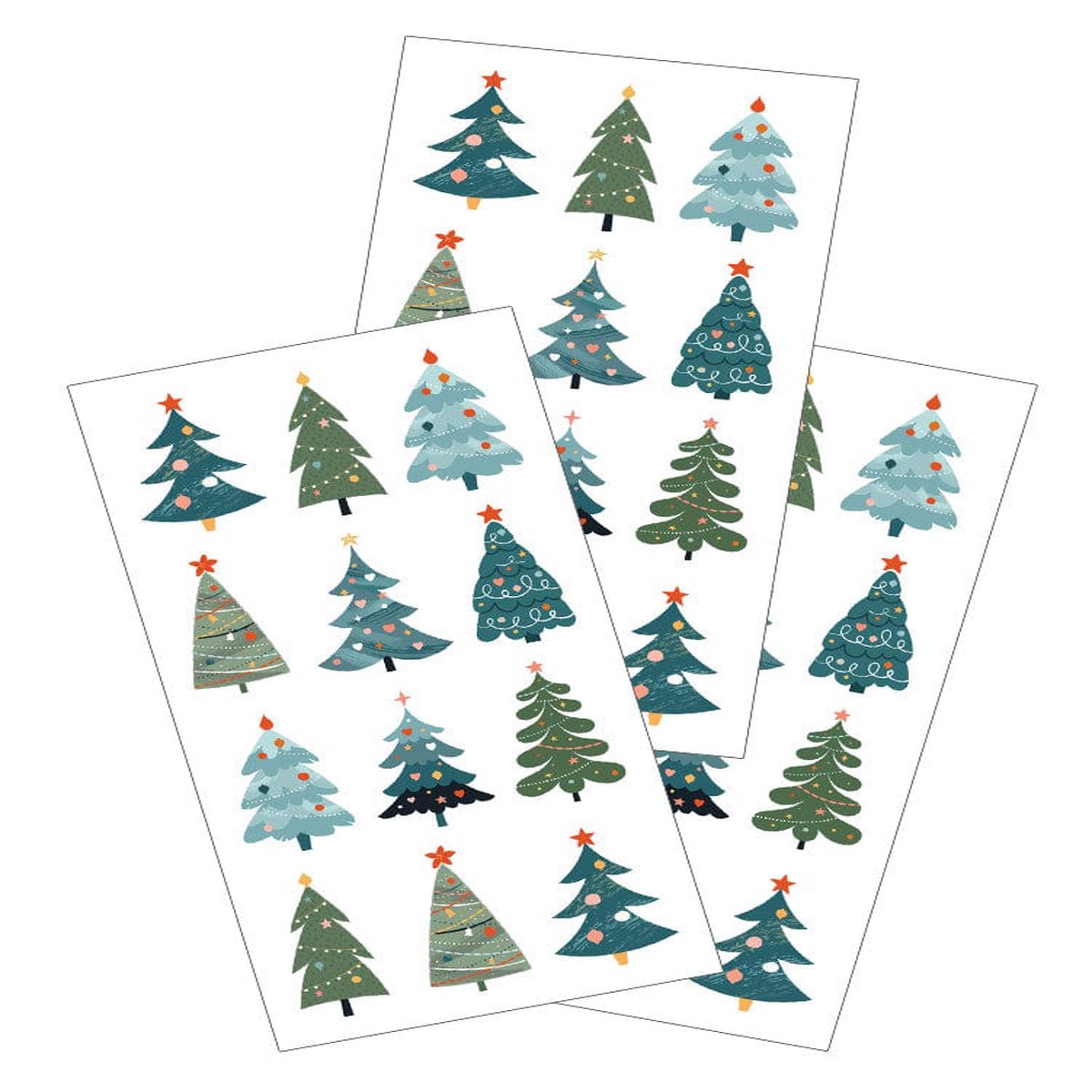 Decorative Stickers - Christmas Trees